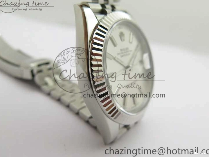 MiroTime 0101 SoftTouch DateJust 41 126334 ZF 1:1 Best Edition 904L Steel Silver Dial Stick Marker on Jubilee Bracelet A 2437